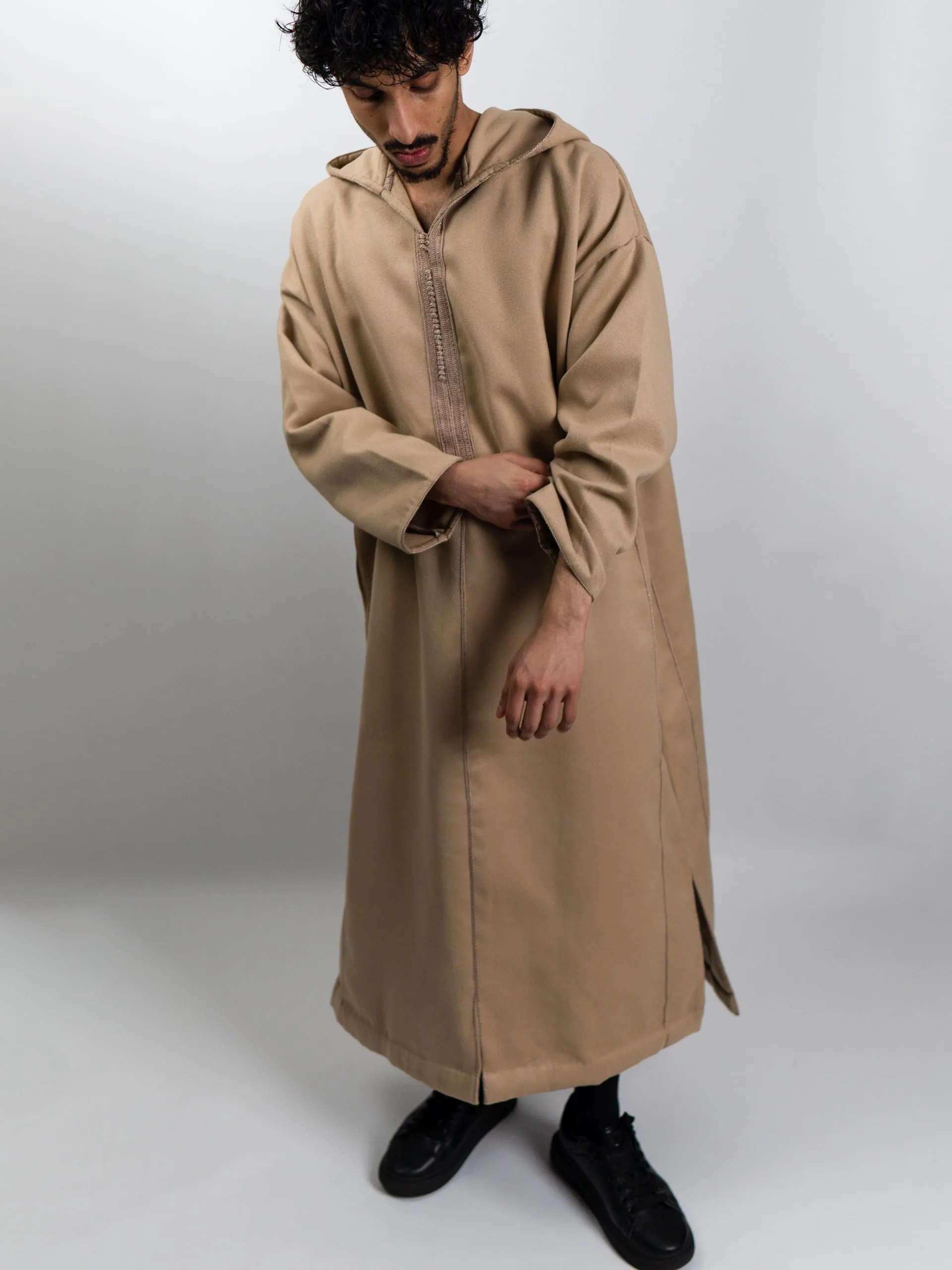 Natural Ecru Hooded Moroccan Thobe – Jellabiya